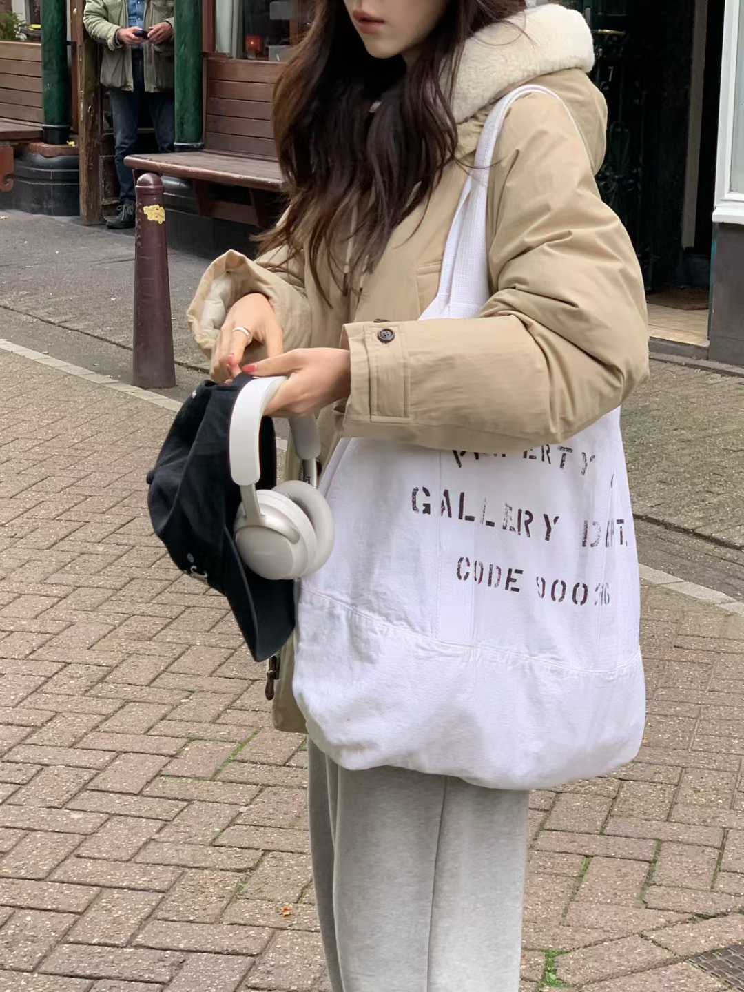 B16.小V家可愛翻領毛毛鴨絨外套