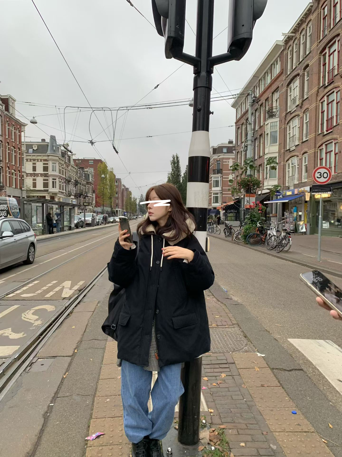 B16.小V家可愛翻領毛毛鴨絨外套