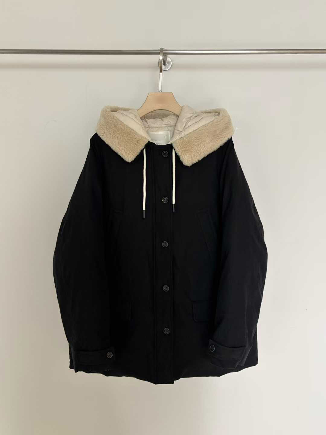 B16.小V家可愛翻領毛毛鴨絨外套