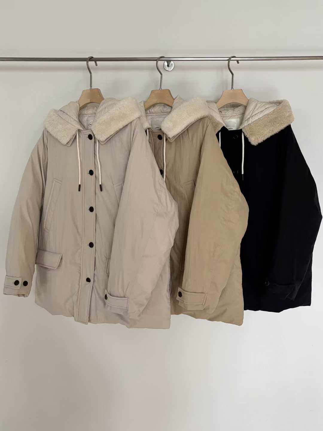 B16.小V家可愛翻領毛毛鴨絨外套