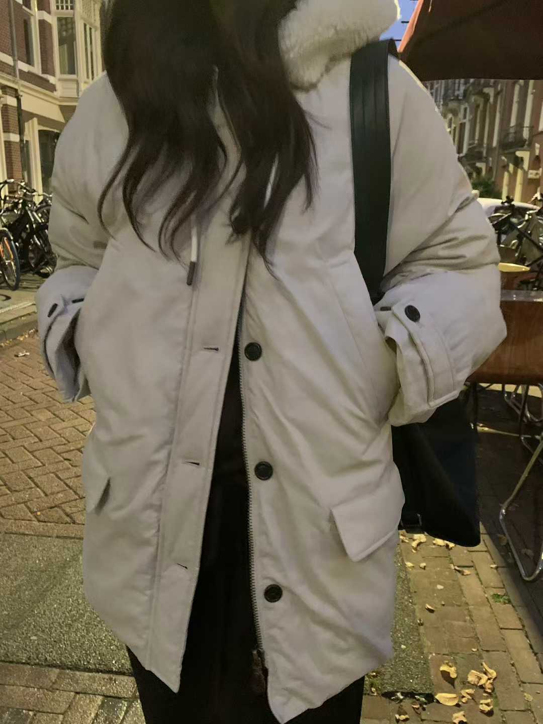 B16.小V家可愛翻領毛毛鴨絨外套