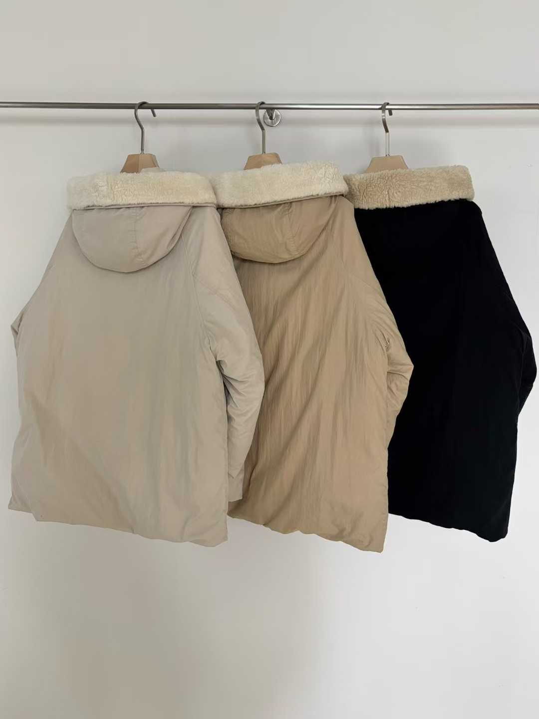 B16.小V家可愛翻領毛毛鴨絨外套