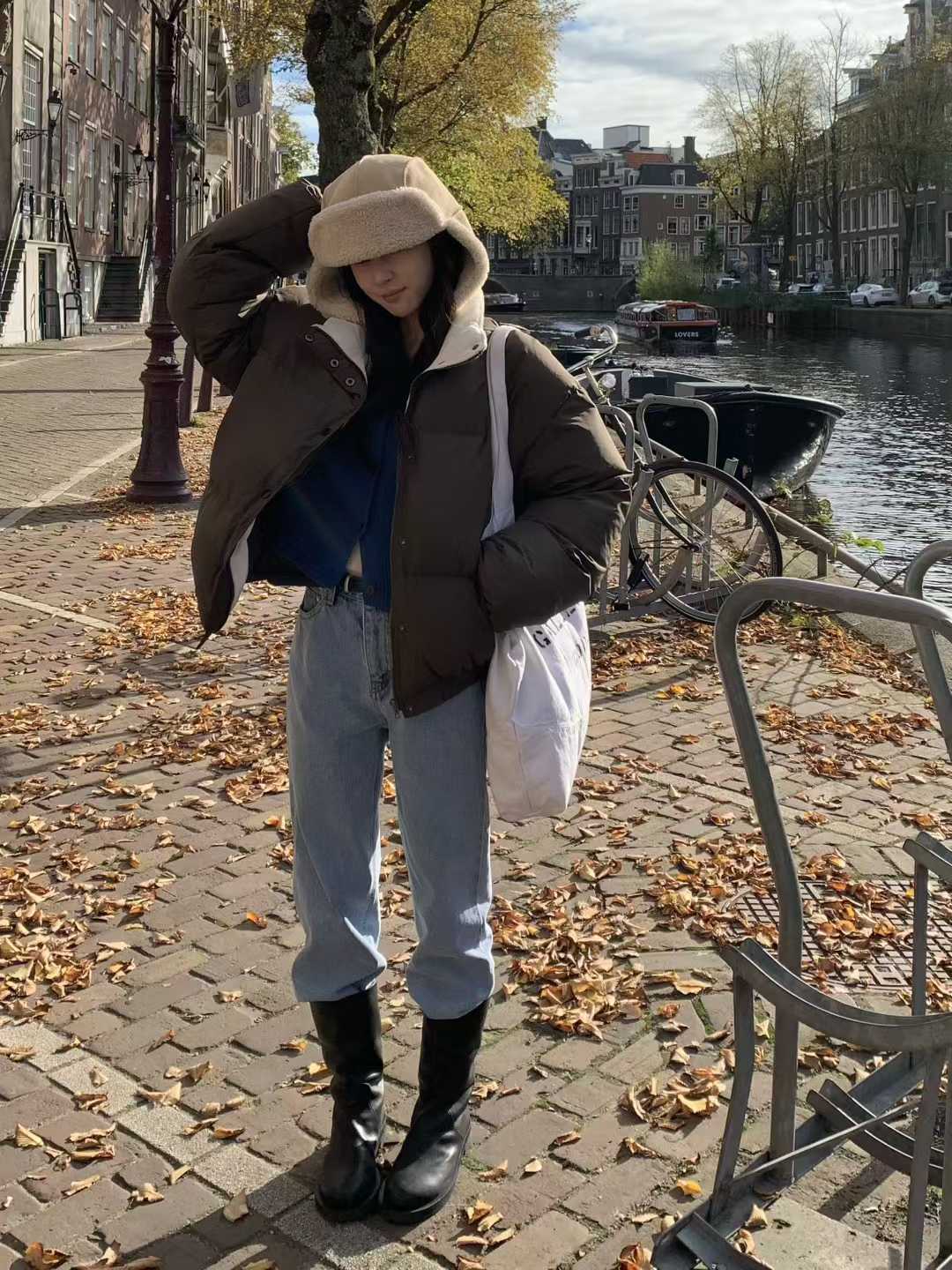 B18.小V家焦糖拿鐵鴨絨保暖外套