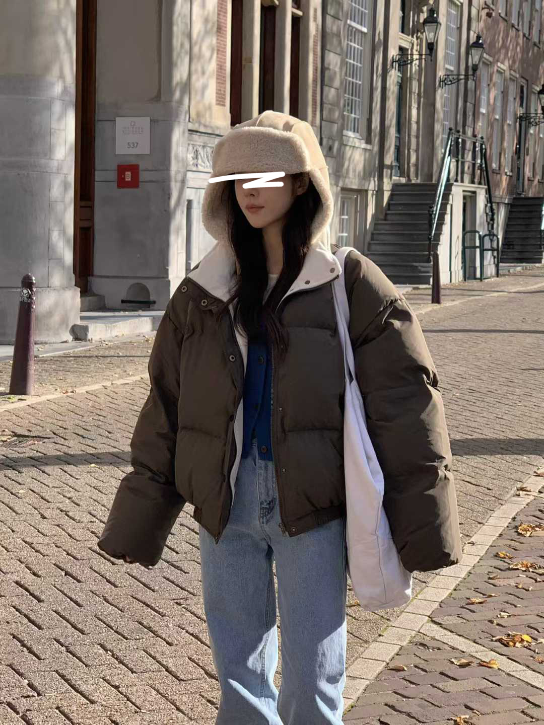 B18.小V家焦糖拿鐵鴨絨保暖外套