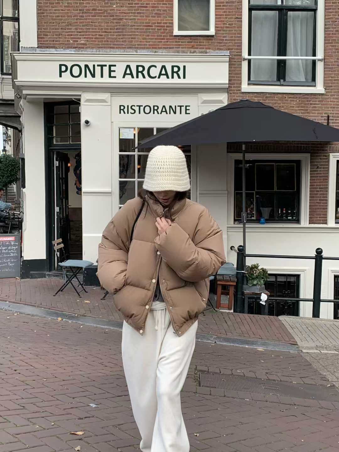 B18.小V家焦糖拿鐵鴨絨保暖外套