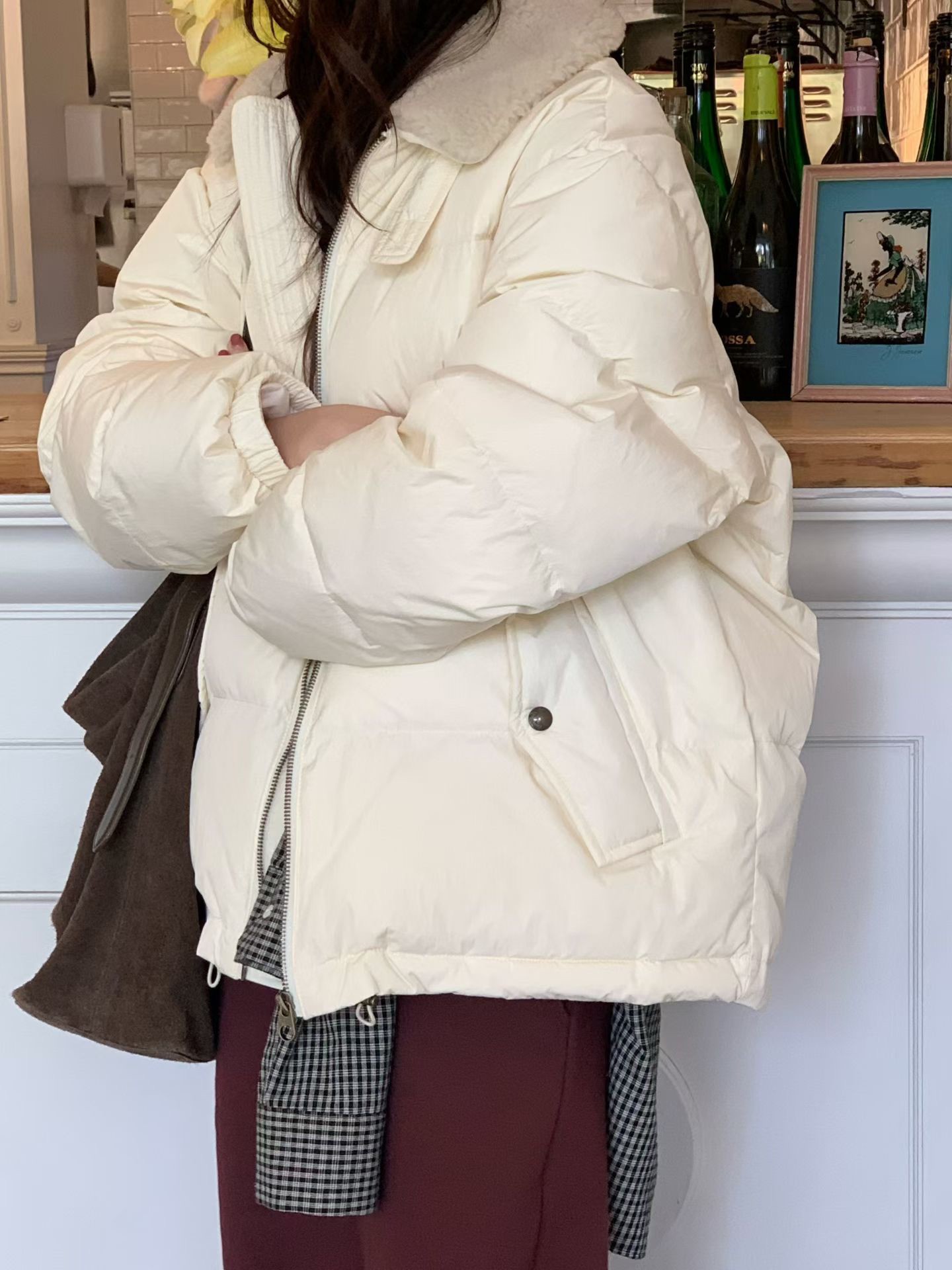 B22.小V家可愛毛毛領鴨絨外套