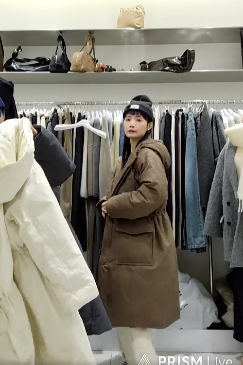 B84.質感家追雪鵝絨連帽長版外套