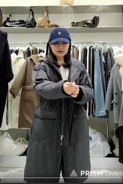 B84.質感家追雪鵝絨連帽長版外套