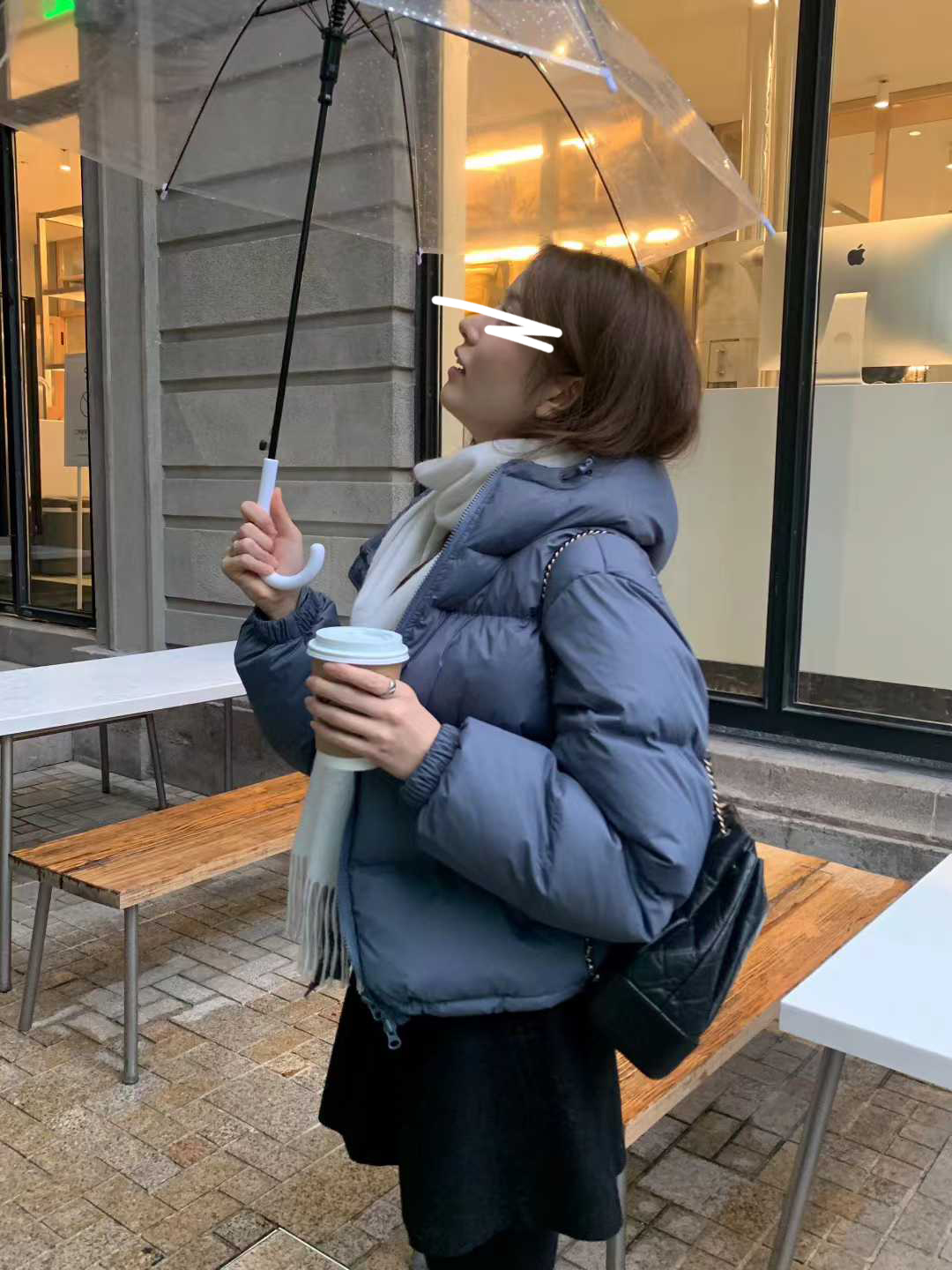 B35.顏值家女孩玩雪鴨絨外套