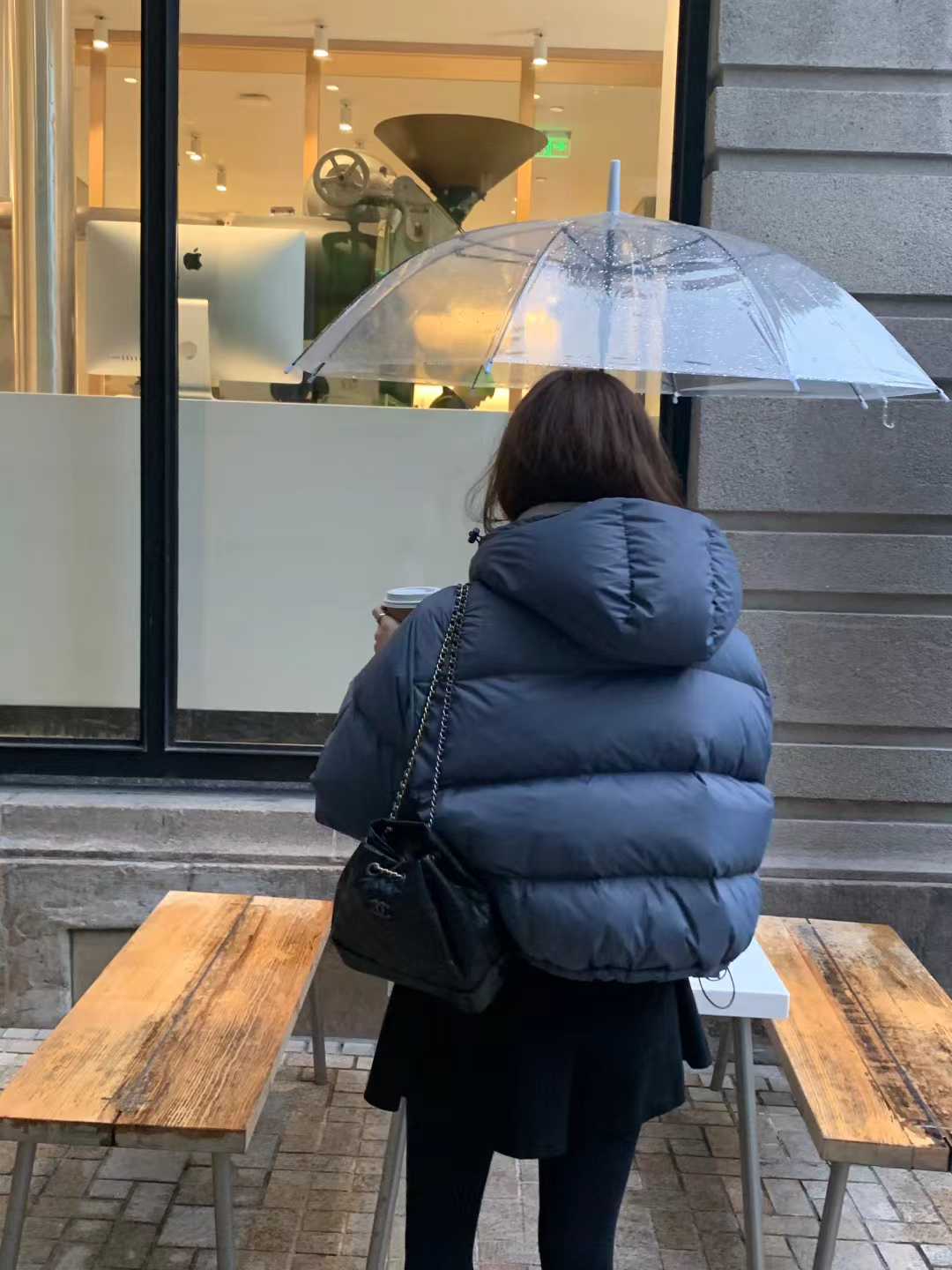 B35.顏值家女孩玩雪鴨絨外套