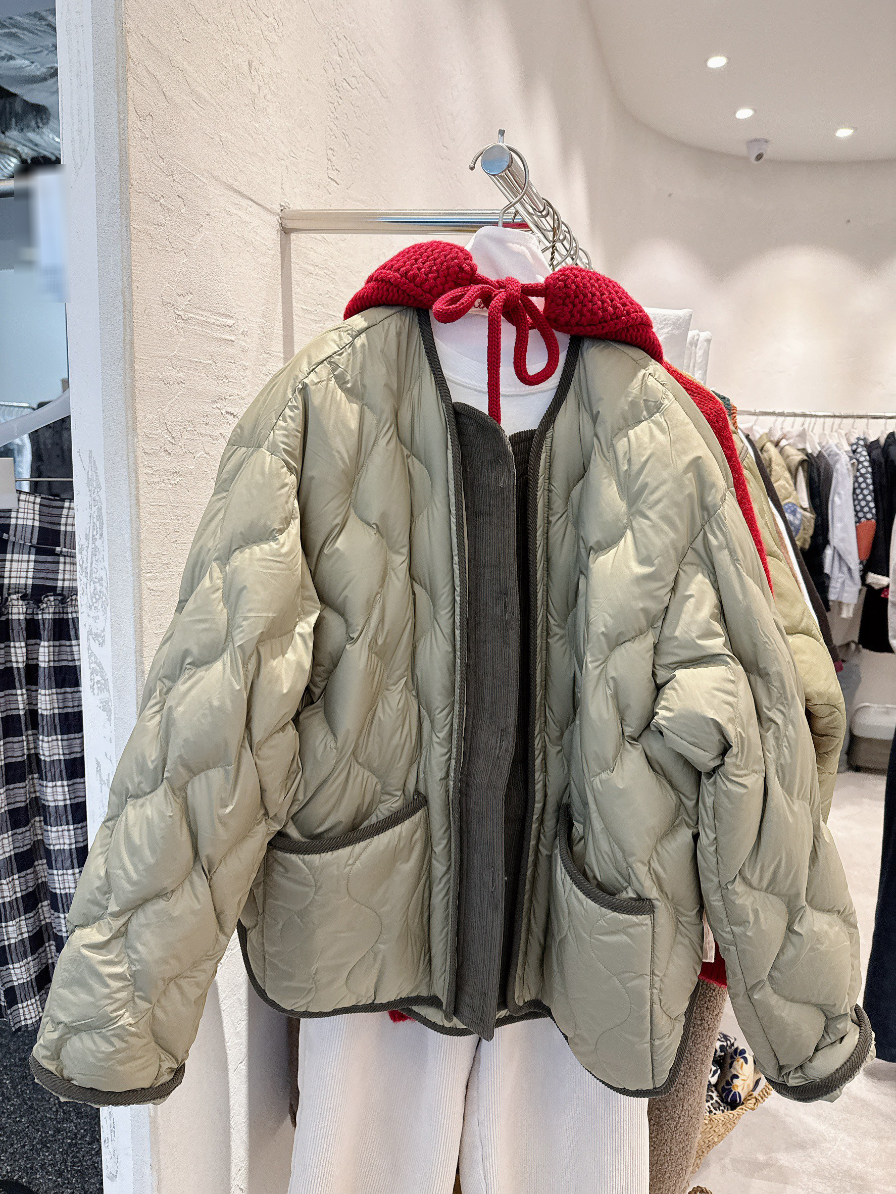 C34.水波紋冬日外出鴨絨外套