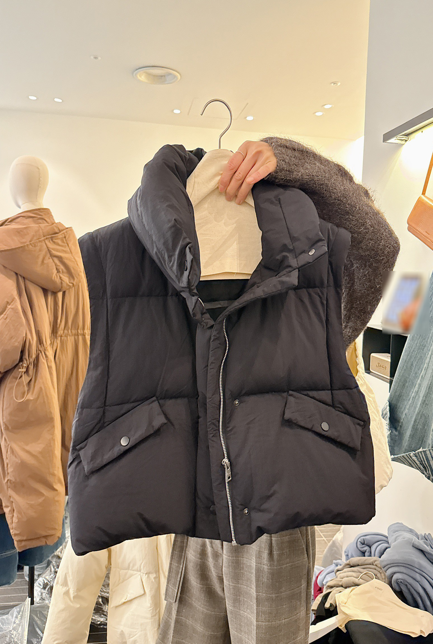 C38.超值鴨絨兩穿袖可拆外套