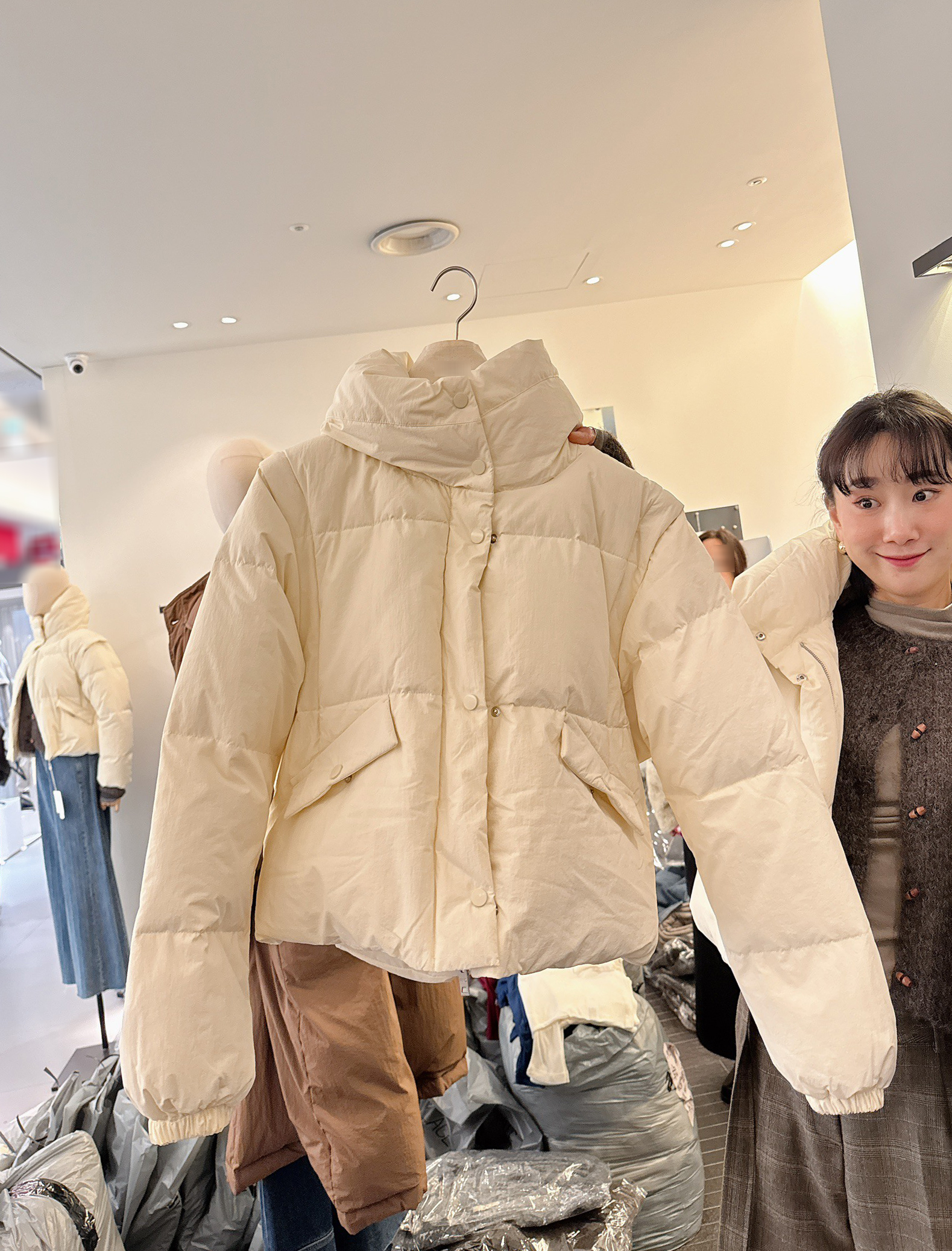 C38.超值鴨絨兩穿袖可拆外套