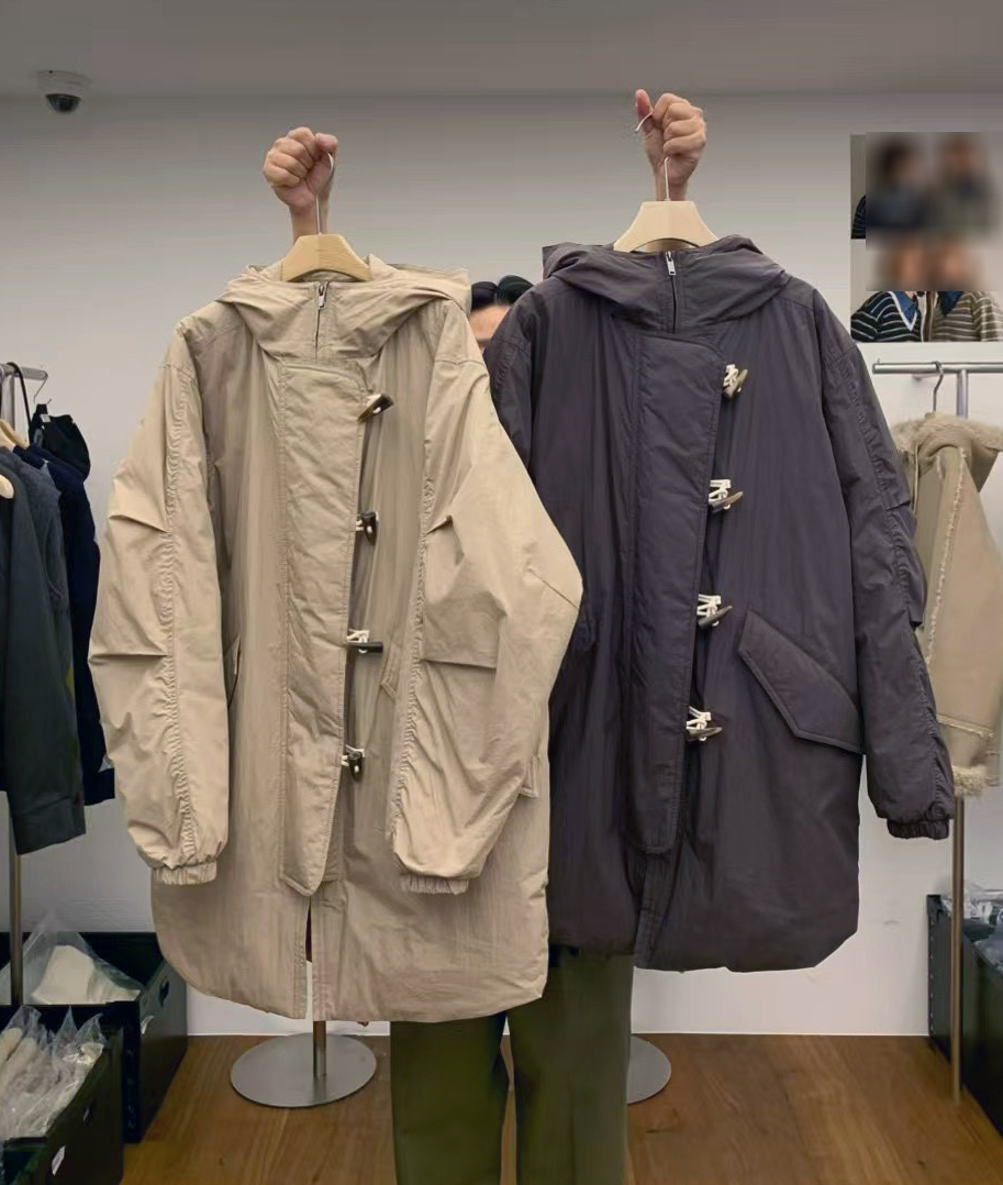 B46.日系感牛角釦鴨絨連帽外套