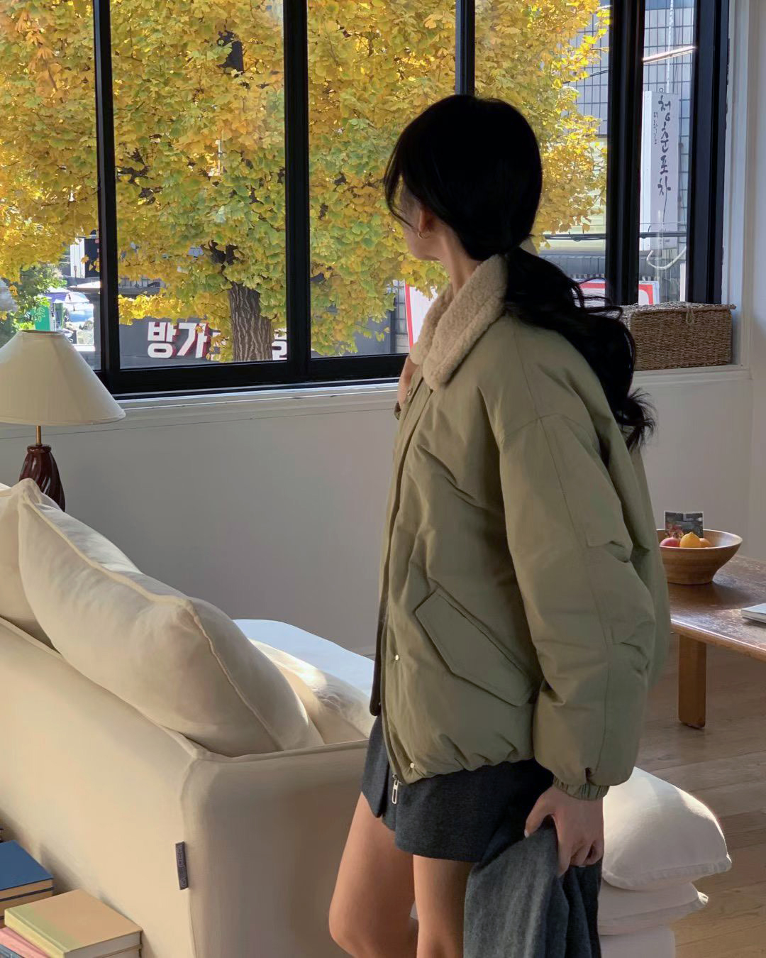 A120.初雪毛毛領戶外鴨絨外套