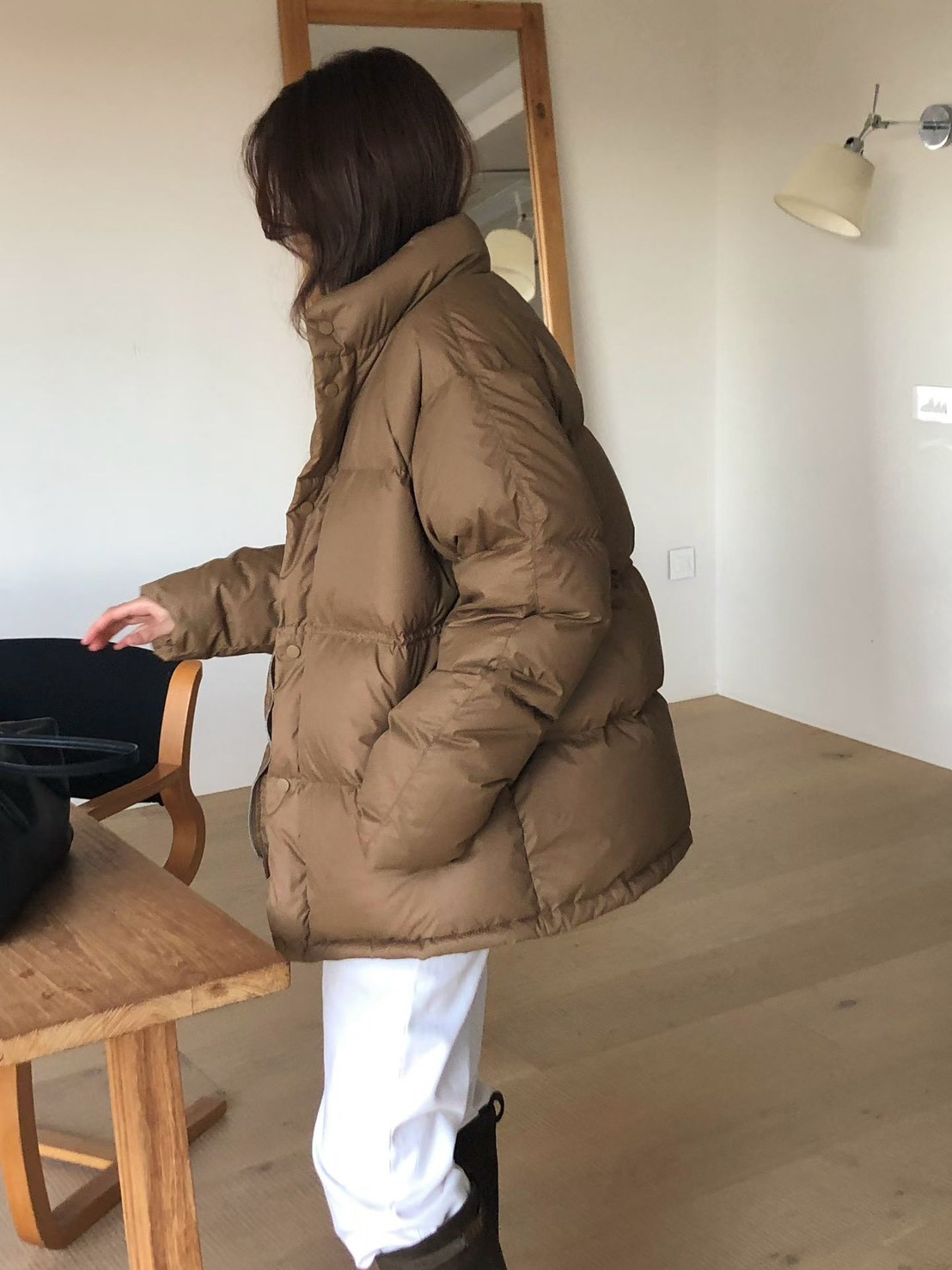 A35.大V家立領玩雪保暖鴨絨外套