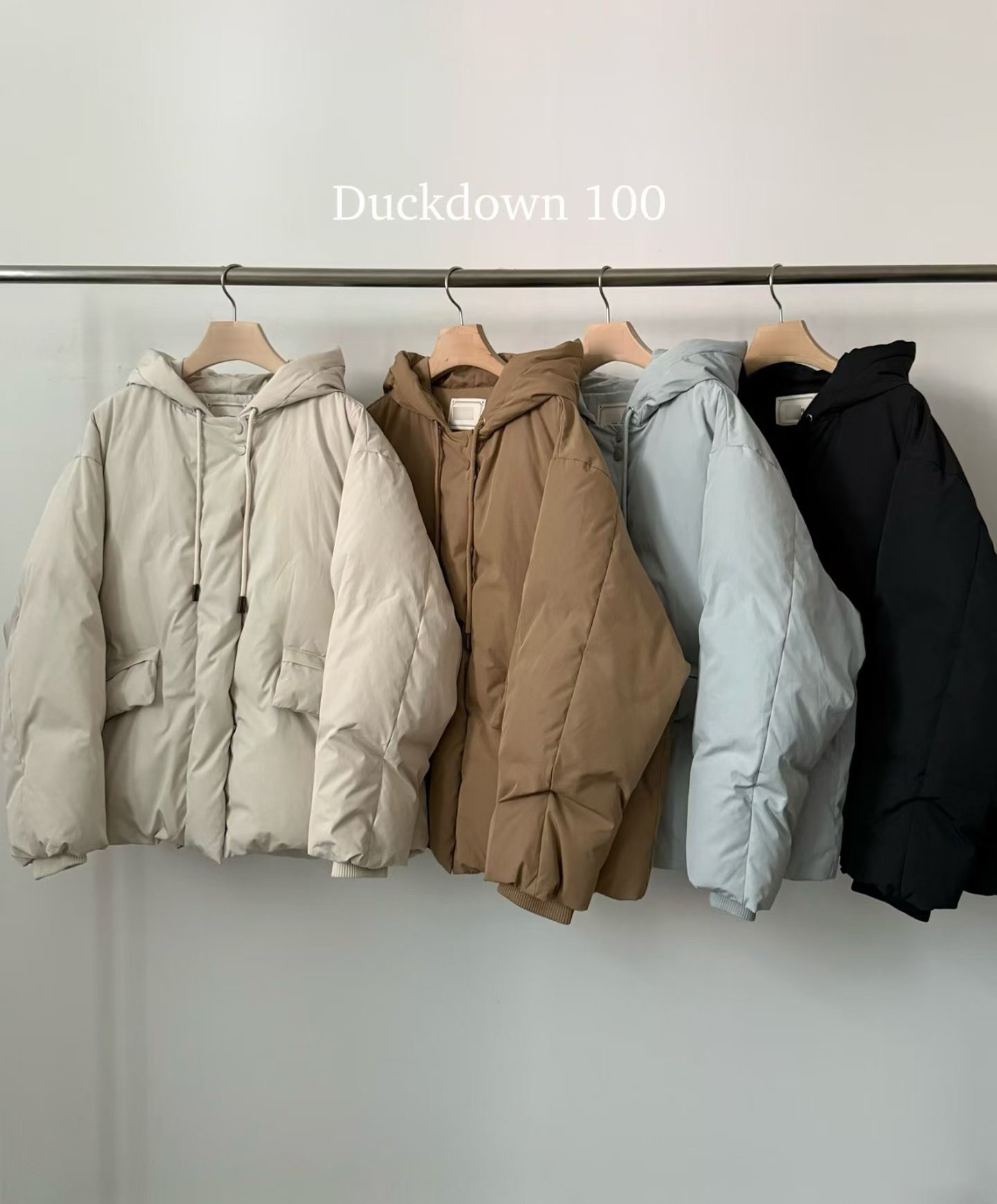 A82.馬卡龍女孩連帽鴨絨外套