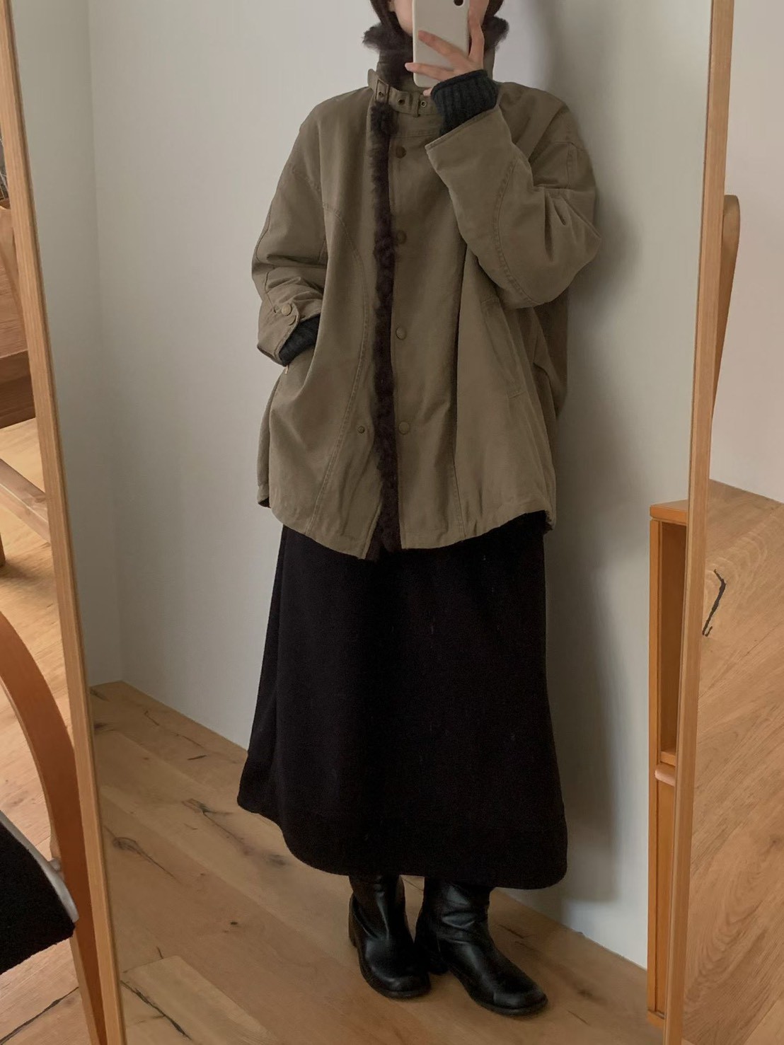 B57.玩雪卷卷羊毛率性鵝絨外套