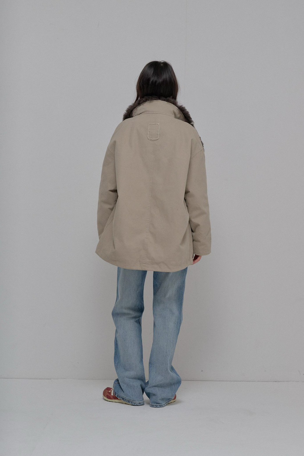 B57.玩雪卷卷羊毛率性鵝絨外套