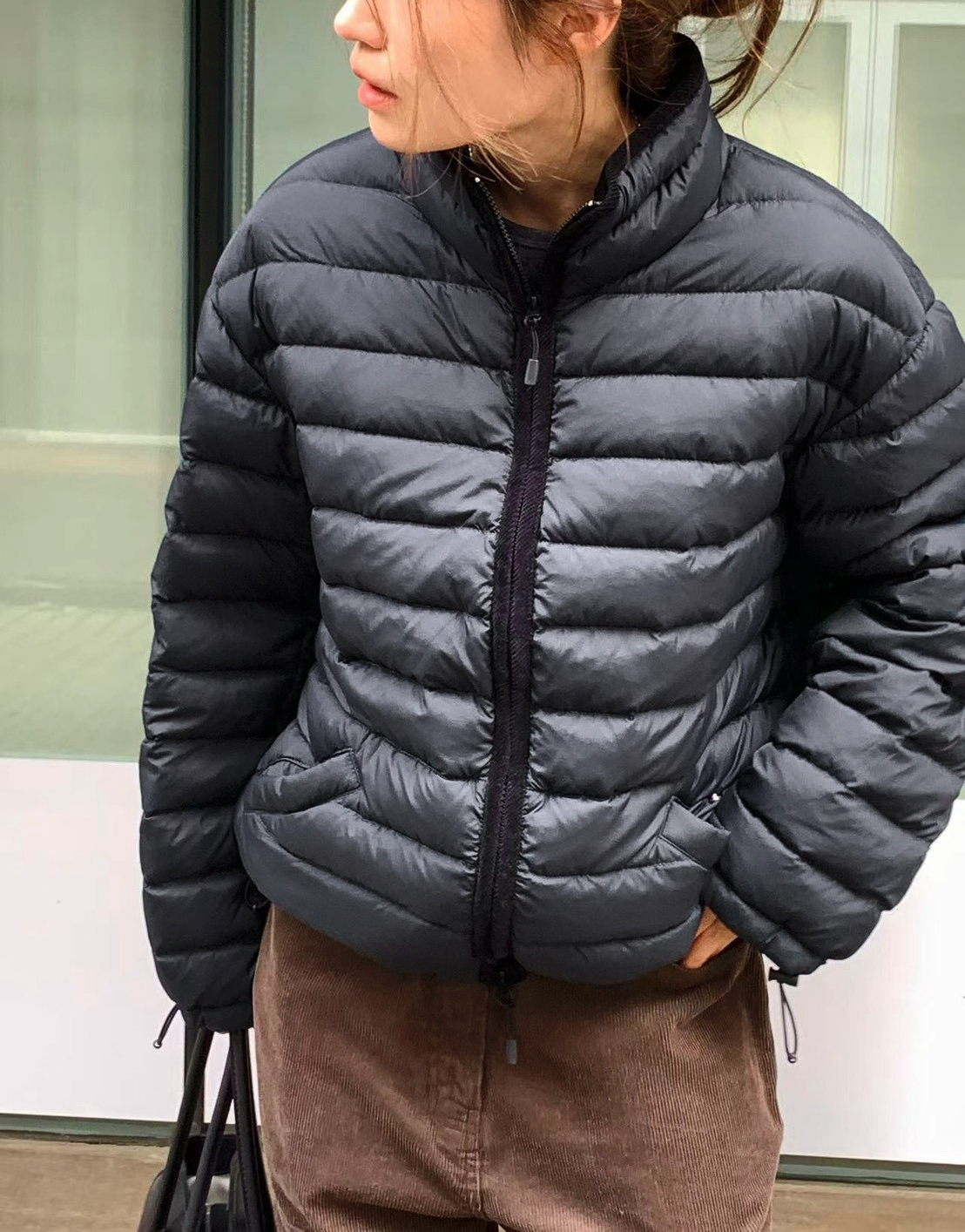 B73.纖瘦家冷色調保暖鵝絨外套
