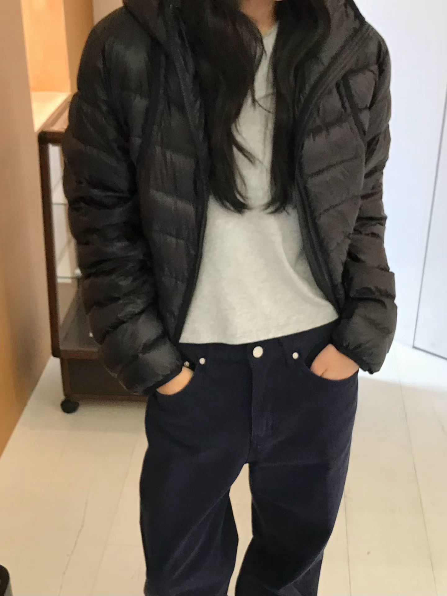 A07.小V家圓弧特色剪接羽絨外套