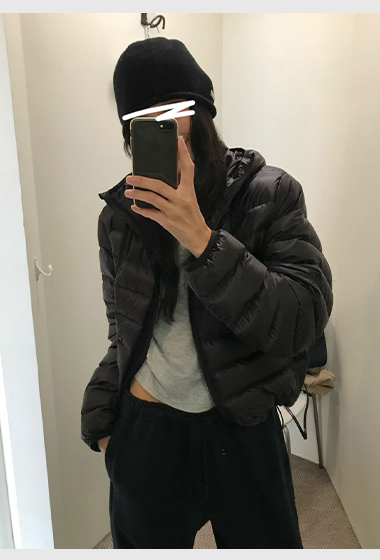 A07.小V家圓弧特色剪接羽絨外套