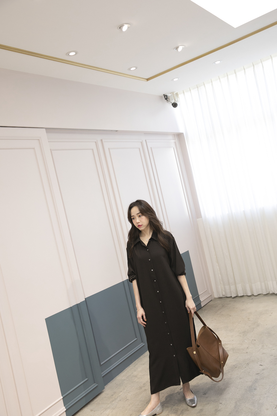 韓國Rayon襯衫洋裝