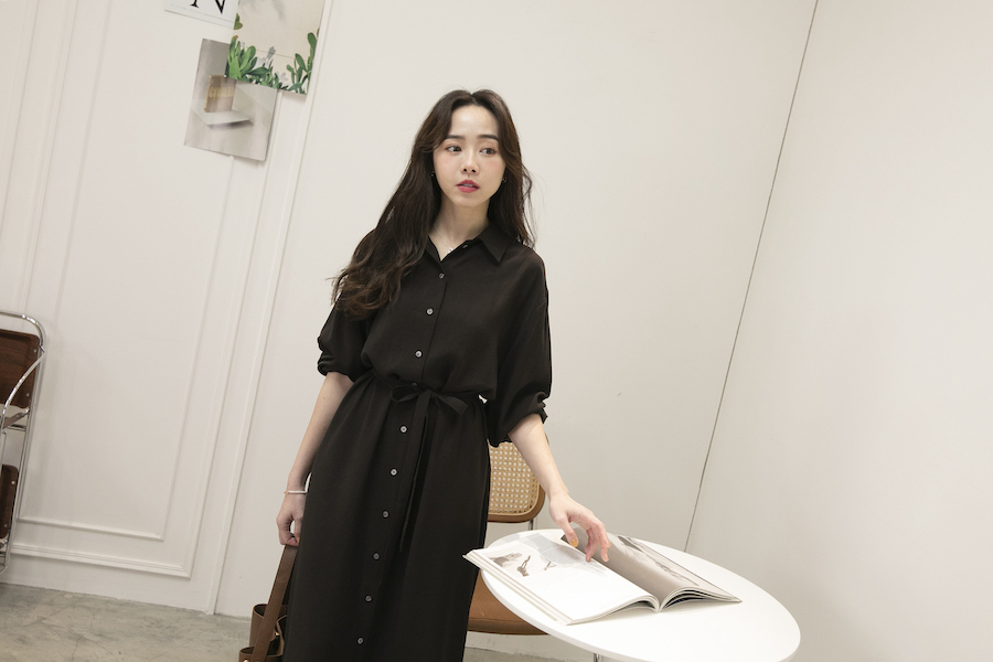 韓國Rayon襯衫洋裝