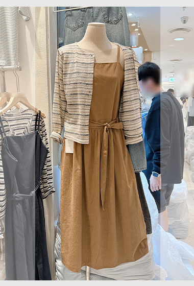 A15.好感女孩綁腰長洋裝
