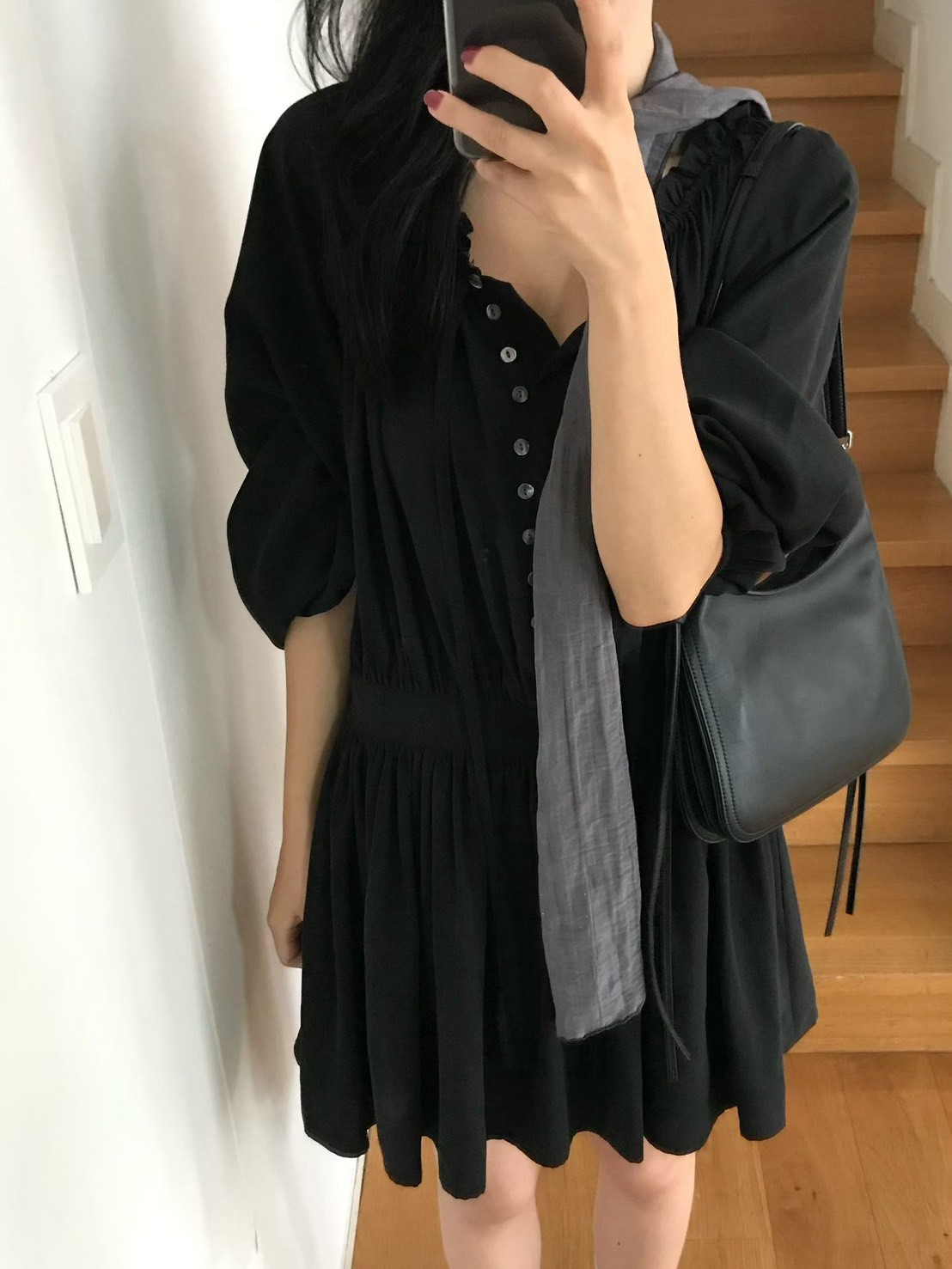 B95.小V家甜美抓皺小洋裝