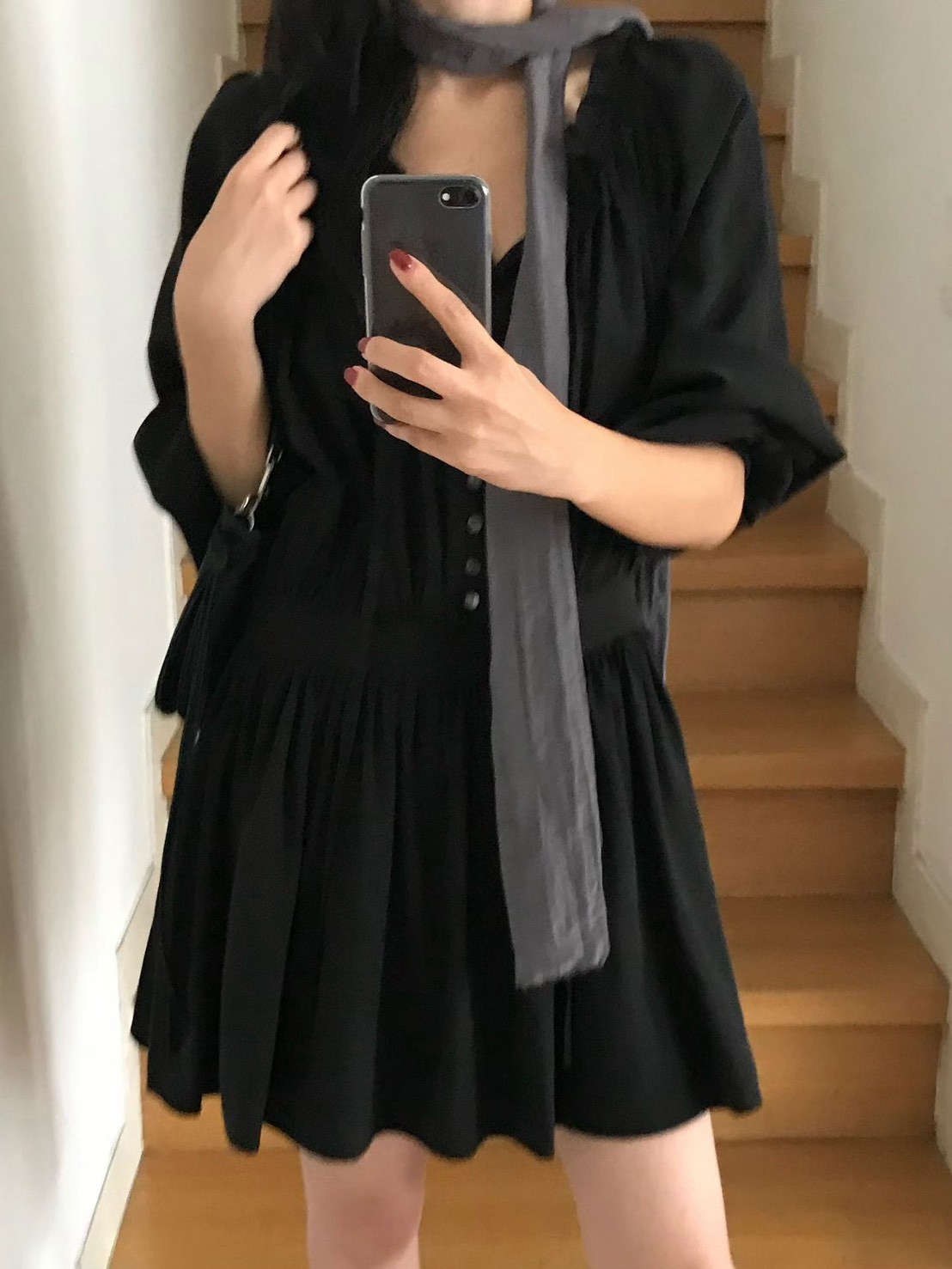B95.小V家甜美抓皺小洋裝
