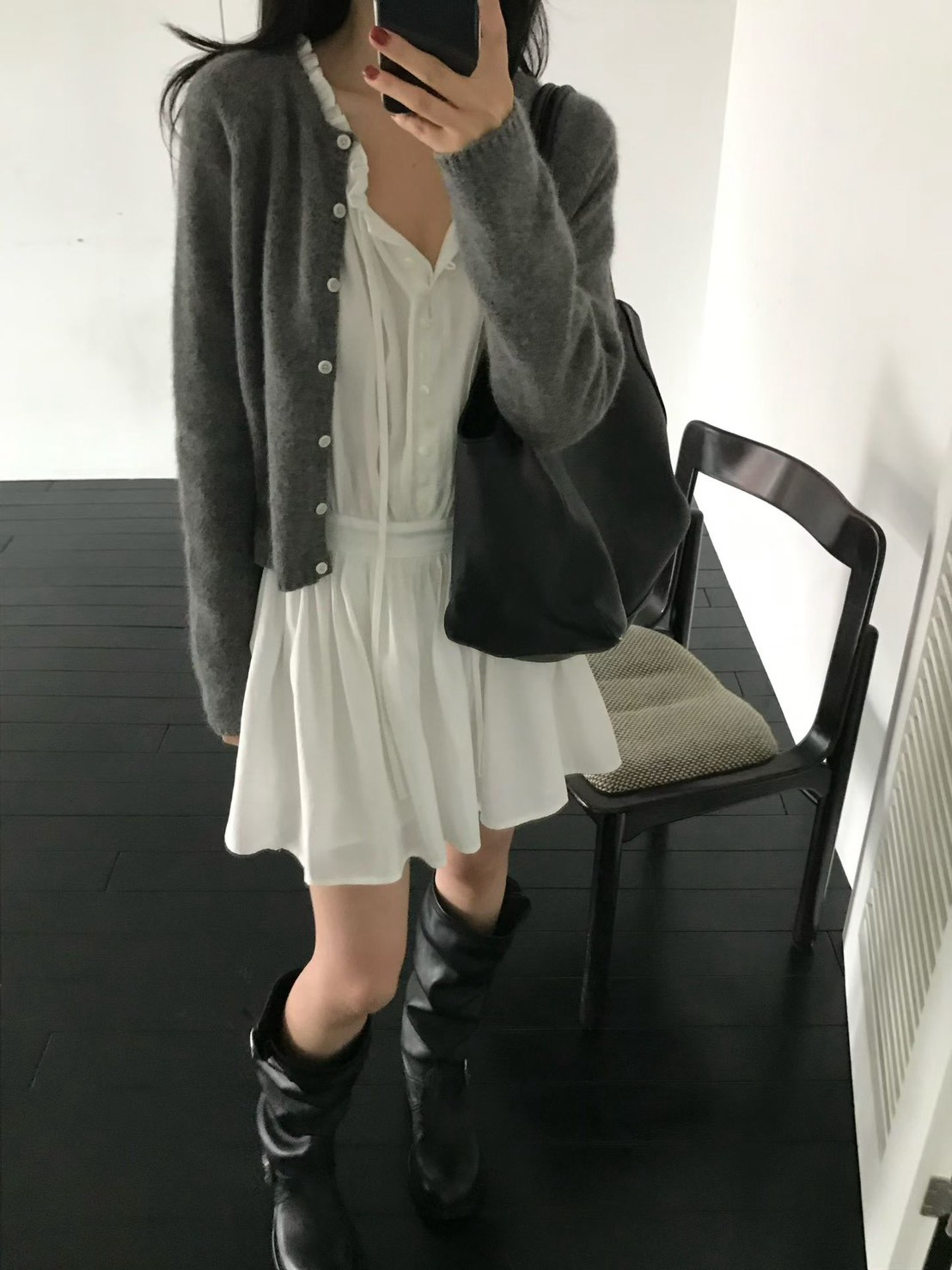 B95.小V家甜美抓皺小洋裝