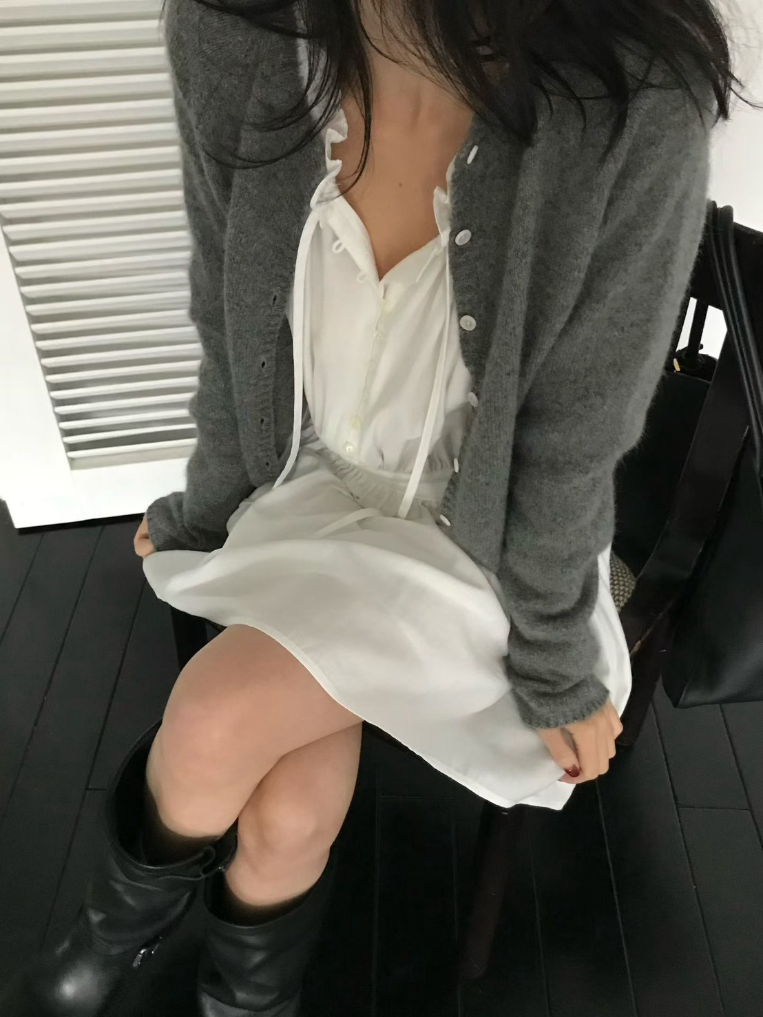 B95.小V家甜美抓皺小洋裝