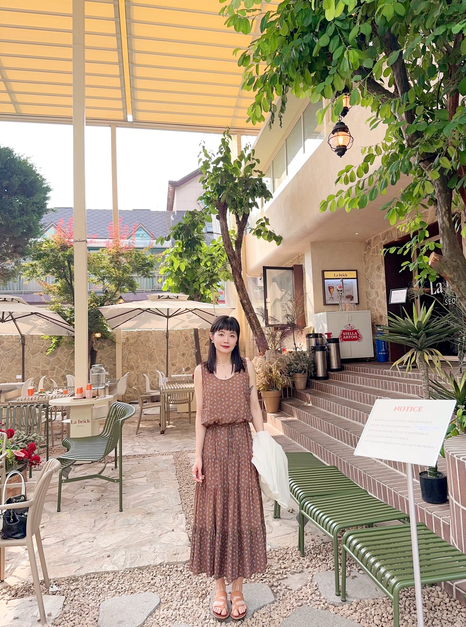 椰子樹RAYON印花蛋糕洋裝