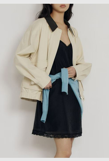 A32.瘦瘦歐膩細肩帶蕾絲長背心