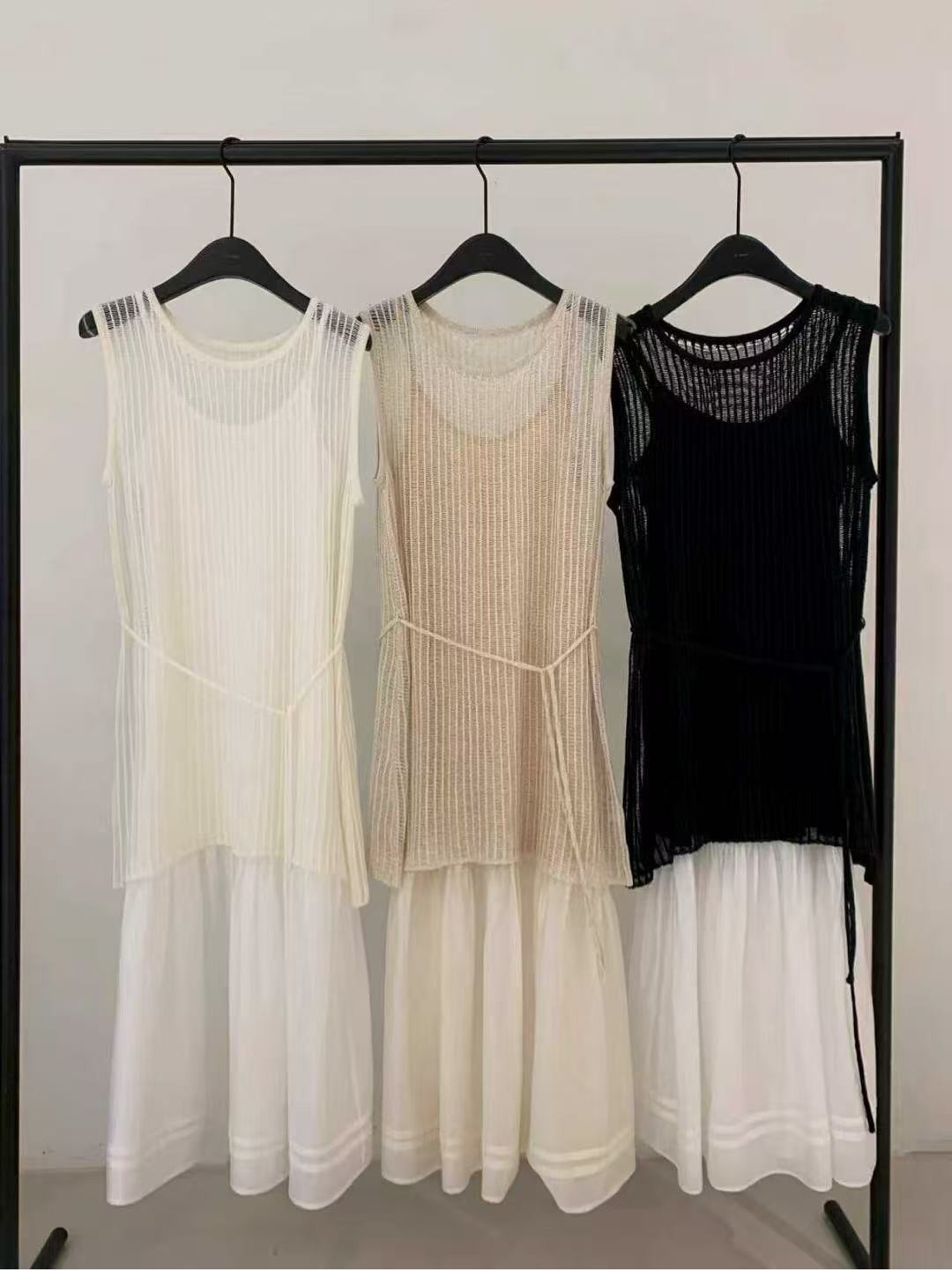 B25.初夏針織層次長洋裝