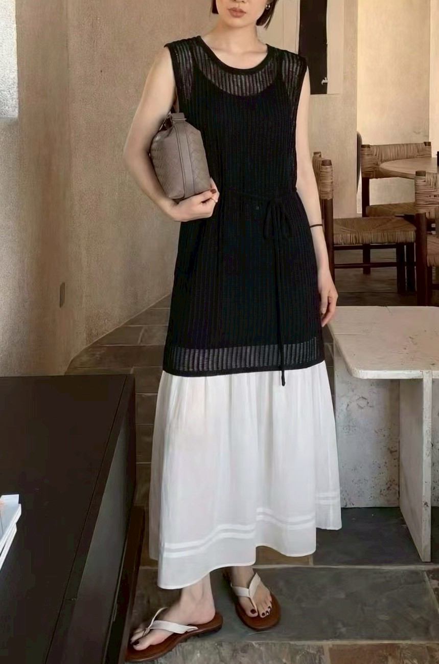 B25.初夏針織層次長洋裝
