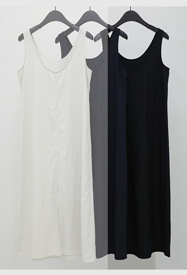 B103.纖瘦家簡約自信長洋裝