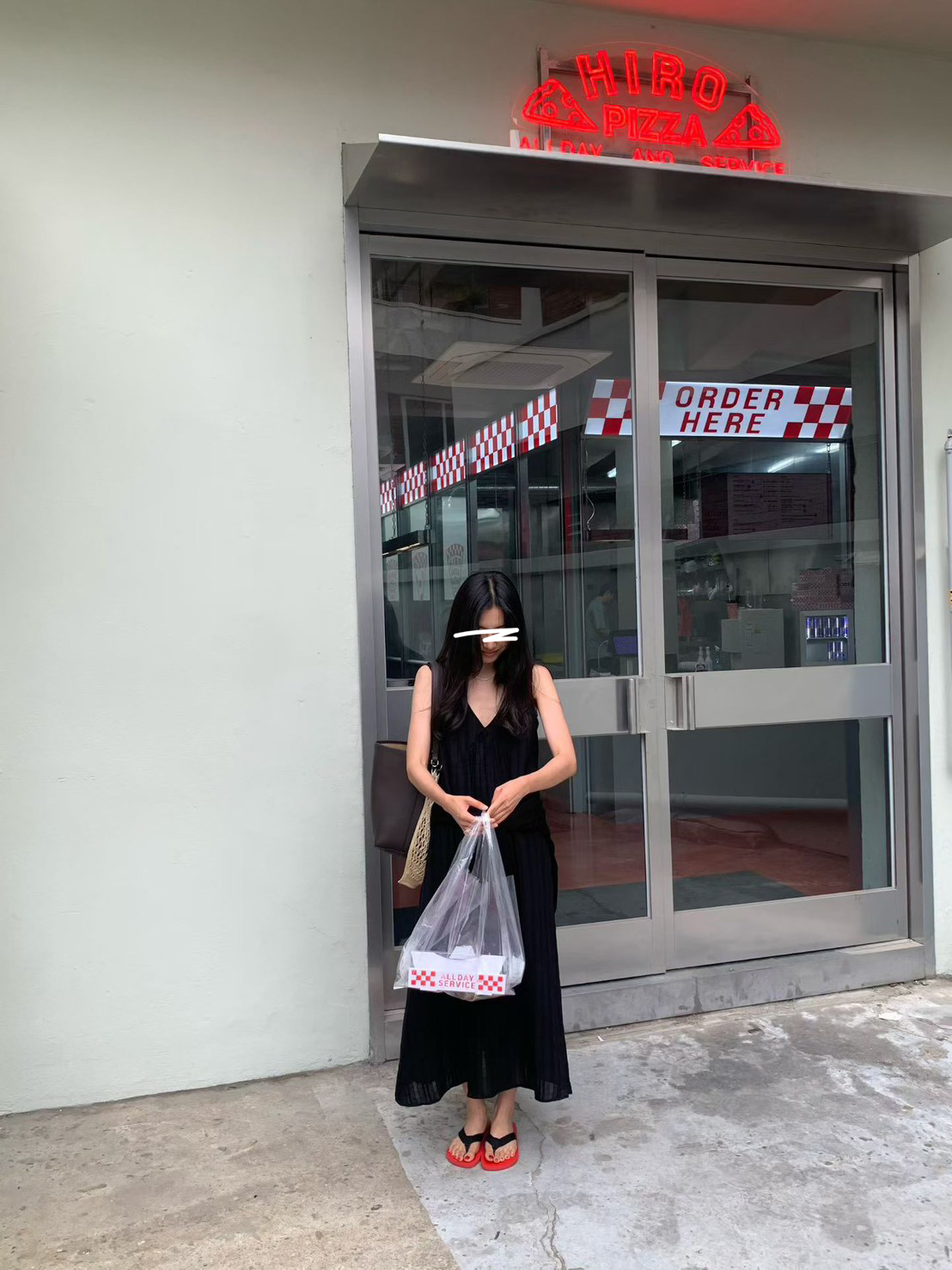 B49.清爽家日系V領傘洋裝