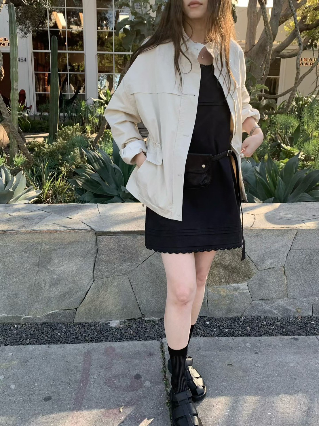 A58.好搭蕾絲滾邊長版背心