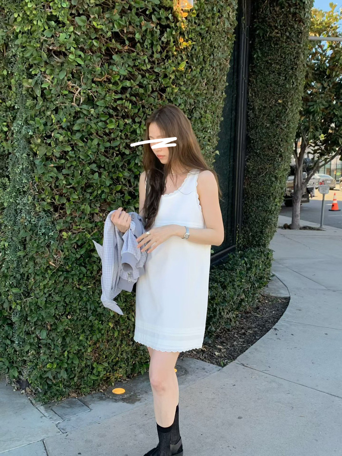 A58.好搭蕾絲滾邊長版背心