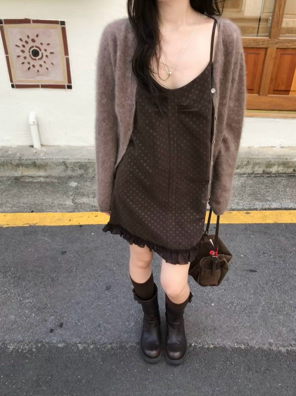 B31.溫柔女孩波點小洋裝