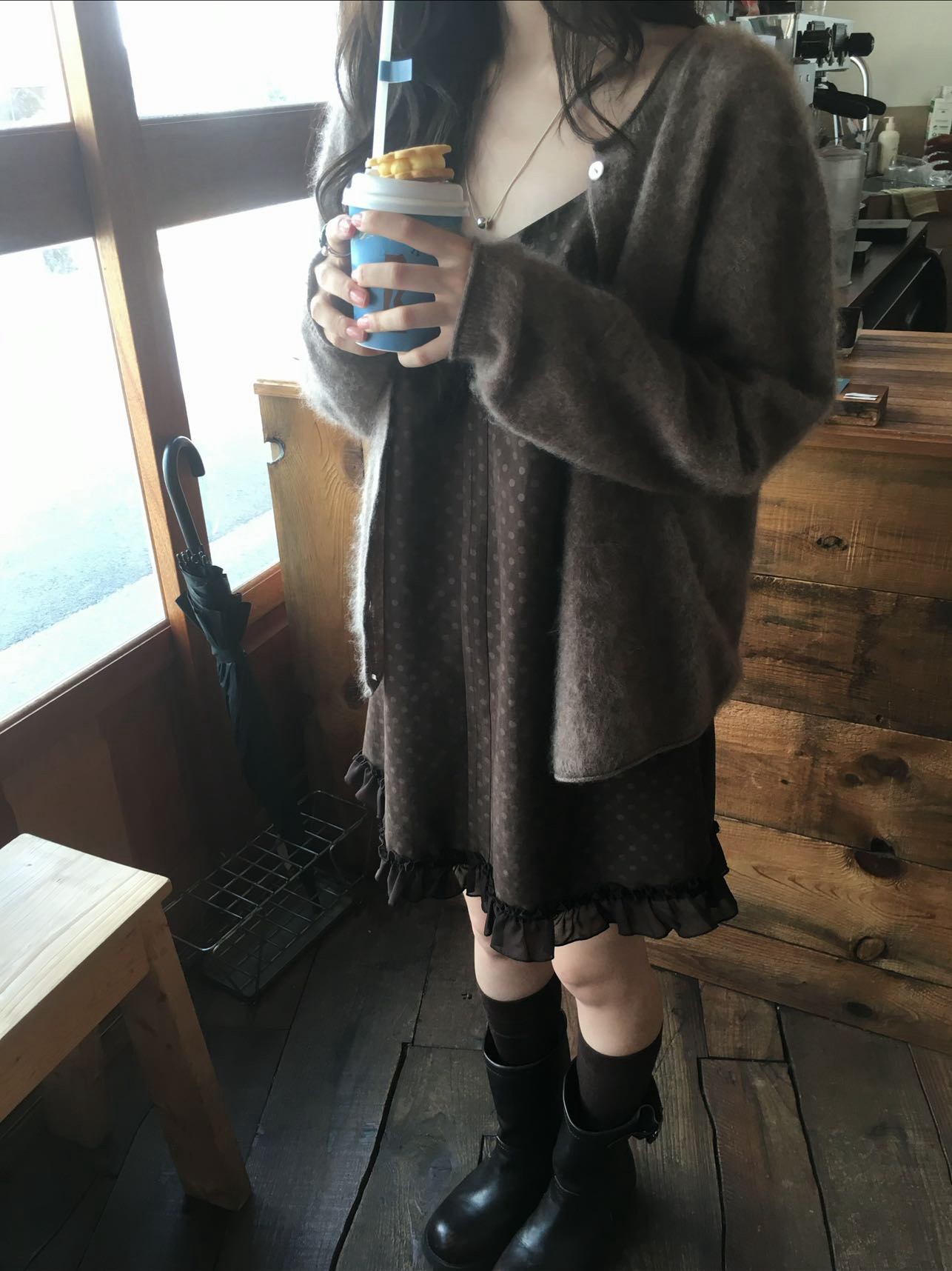 B31.溫柔女孩波點小洋裝
