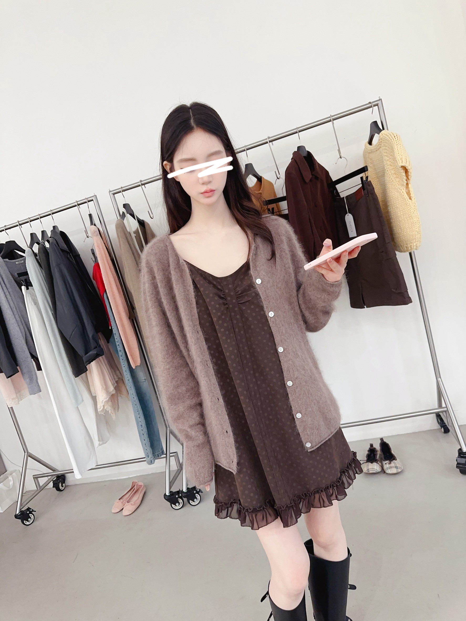 B31.溫柔女孩波點小洋裝