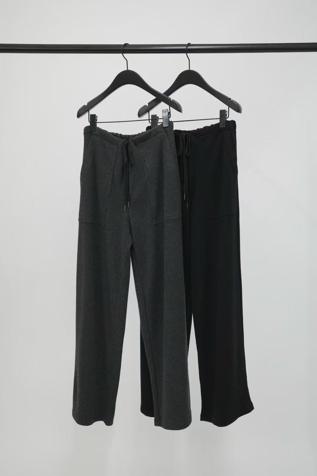 纖瘦家拉繩口袋內磨毛車線休閒褲