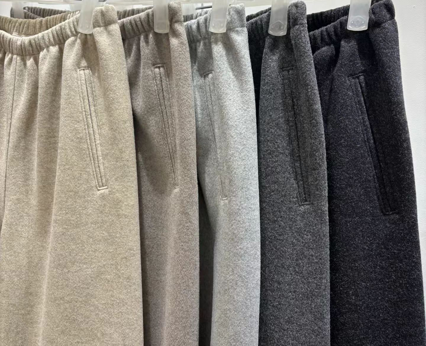 質感家鬆緊腰口袋保暖長褲