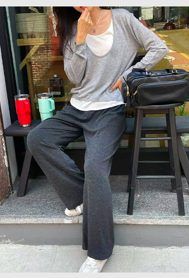 A33.韓國舒適柔軟休閒長褲