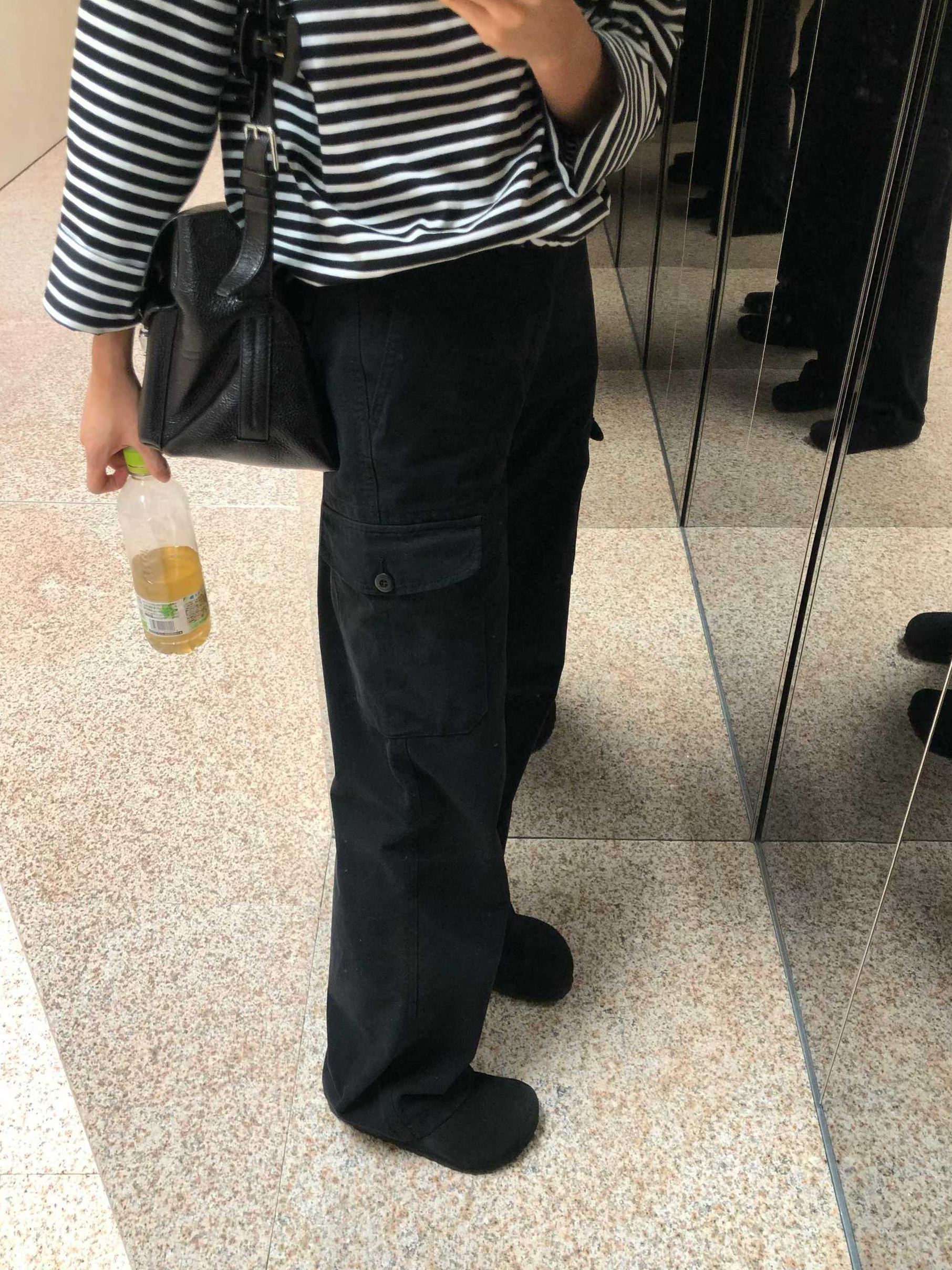 B37.清爽家側貼口袋工裝長褲