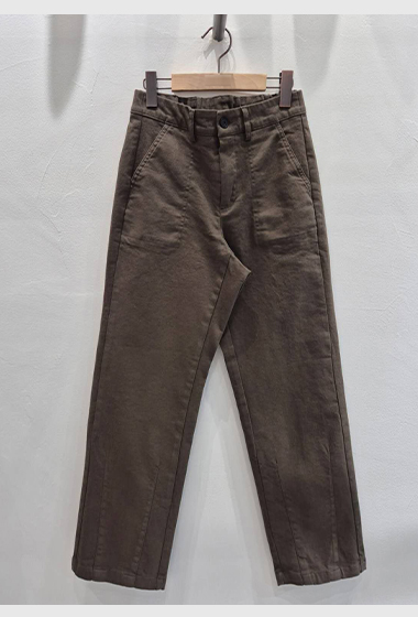 A01.水洗褲家褲管壓線休閒長褲