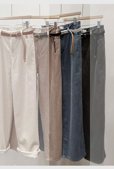 可可家燈心絨男友休閒褲